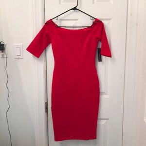 Lulus red off should midi dress.